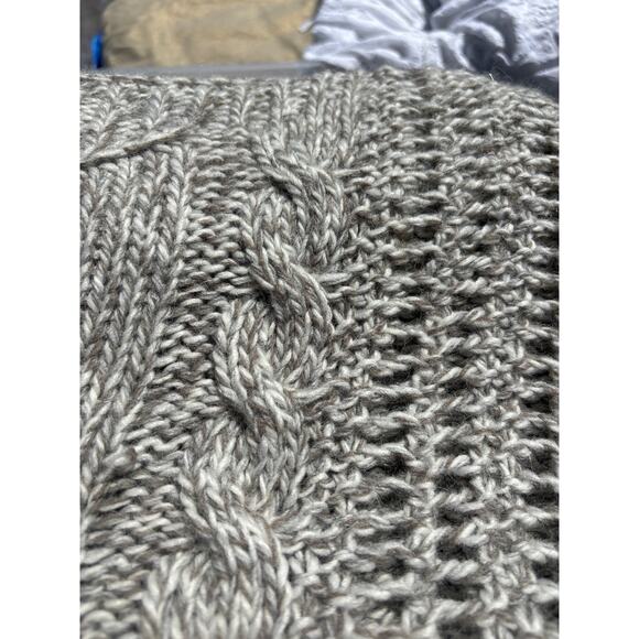 Berretti Made in Italy Womens Sweater L Cable Open Knit Wool Alpaca Blend - Picture 6 of 10